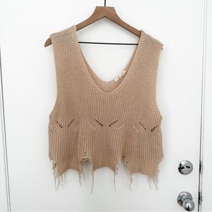 DISTRESSED SWEATER VEST!